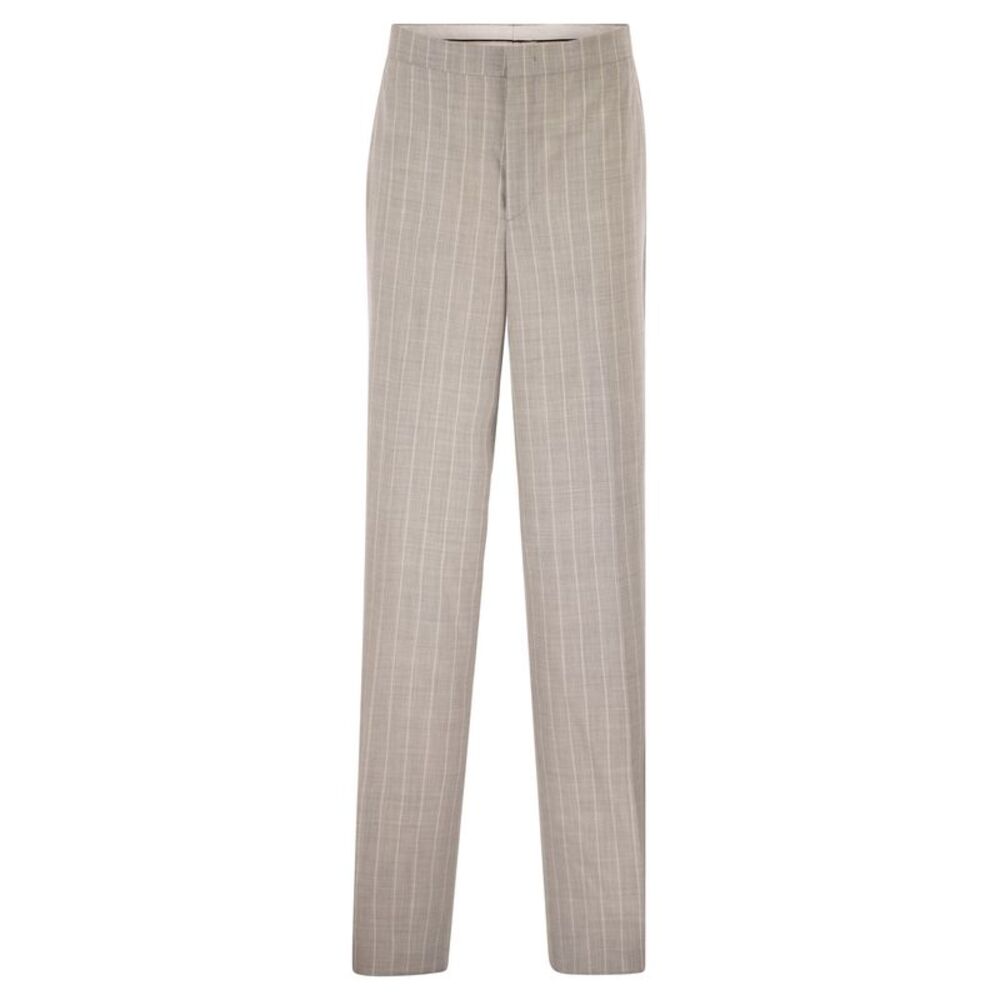 Tagliatore Women Adima - Tailored Virgin Wool And Silk Pinstriped Trousers